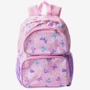 Butterfly Print Pink/Purple Backpack by MetroPack Full Size Book Bag 15" NWT